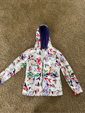 Under Armour White Hooded Jacket with Pattern
